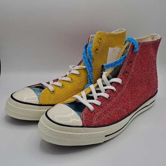NEW Mens Converse Chuck Taylor All-Star 70 Hi JW Anderson Glitter Sneaker Shoes - Picture 2 of 7